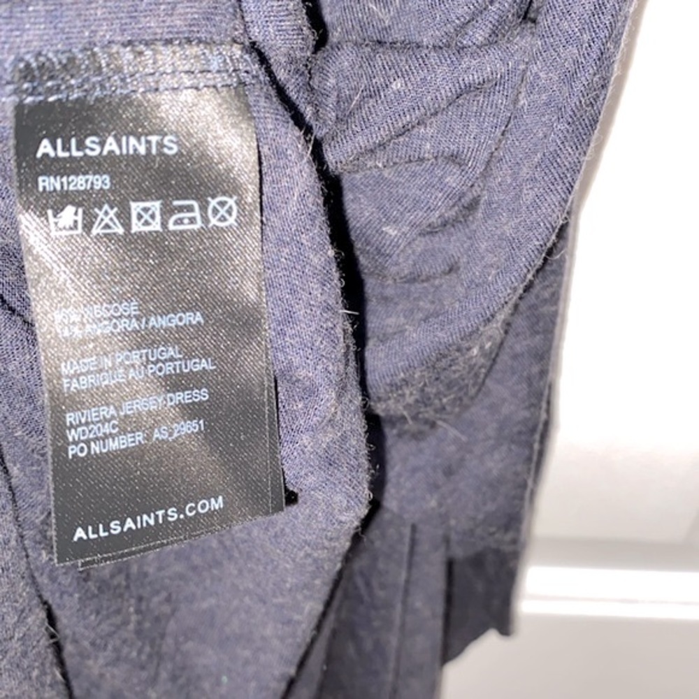 All saints dark grey knotted dress - Picture 9 of 9